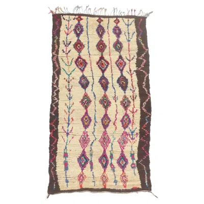 Pre-owned Boujad Tribe The Sacred Lineage: A Vintage Azilal Moroccan Masterpiece Of Bohemian Elegance In Sand