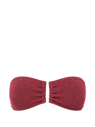Bound Blake Bandeau Bikini Top In Burgundy