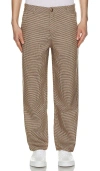 BOUND DOGTOOTH WOVEN CROPPED TROUSER