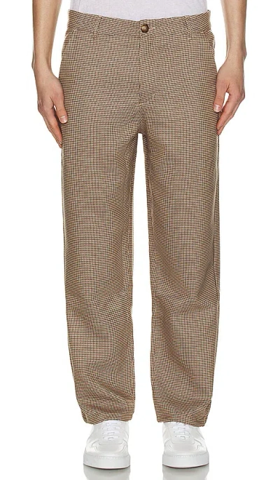 Bound Dogtooth Woven Cropped Trouser In 深咖啡色