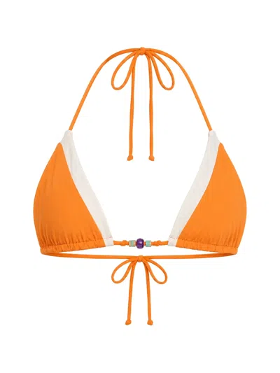Bound Fosca Reversible Bikini Top In 오렌지