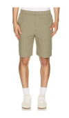 Bound Gingham Shorts In Brown