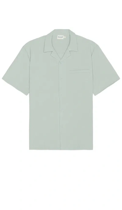 Bound Heavy Cuban Textured Shirt In Brook Green