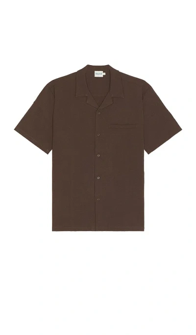 Bound Heavy Cuban Textured Shirt In Cuban Chocolate