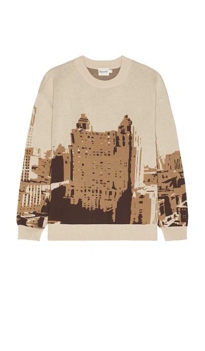 Bound Nyc Skyrise Knit Sweater In Brown