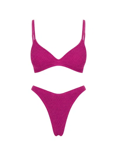 Bound Scene Crinkled Bikini In Purple