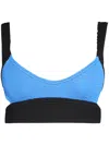 Bound Splice Nino Crop Crinkle Bikini Top In Blue