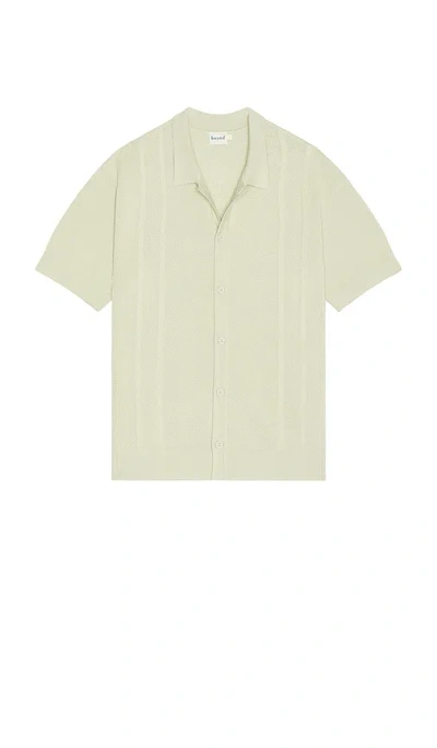 Bound Stanley Knit Waffle Shirt In Sage