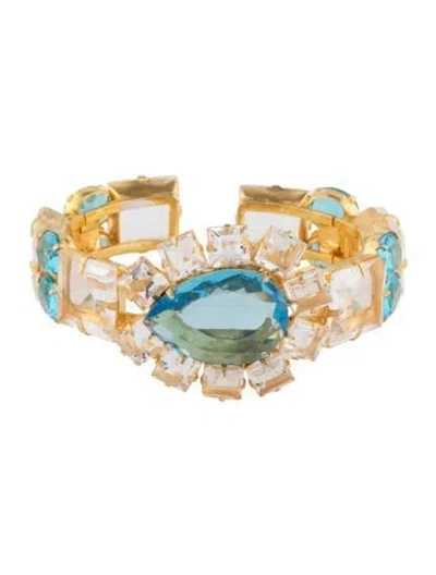 Pre-owned Bounkit Earclip Cuff Bracelet, 6" In Multicolor