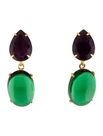 Pre-owned Bounkit Earclip Drop Earrings In Multicolor