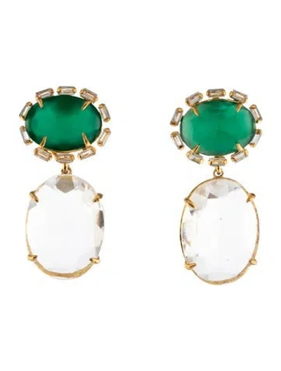 Pre-owned Bounkit Earclip Drop Earrings In Multicolor