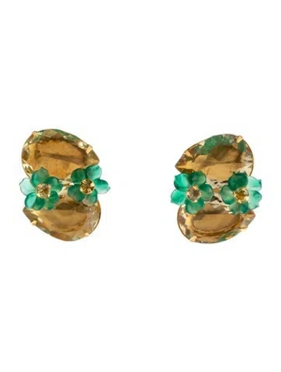 Pre-owned Bounkit Earclip Earrings In Multicolor