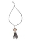 Bounkit Jewelry Cora Tassel Necklace In Metallic