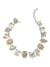 Bounkit Jewelry Jana Baroque-pearl Chain Necklace In Gold