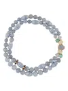 Bounkit Jewelry Lace Agate Necklace In Blue