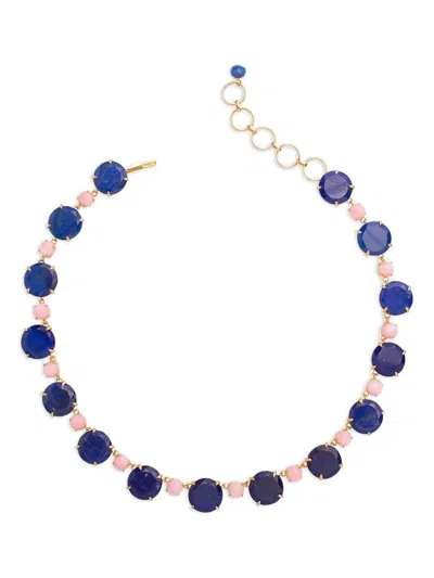 Bounkit Jewelry Lisa Lapis And Opal Necklace In Multi