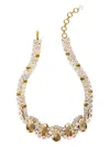 Bounkit Jewelry Multi-stone Necklace In Gold