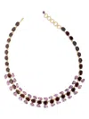 Bounkit Jewelry Sharon Garnet And Amethyst Necklace In Multi