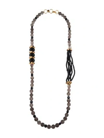 Pre-owned Bounkit Resin Bead Necklace, 39" In Multicolor