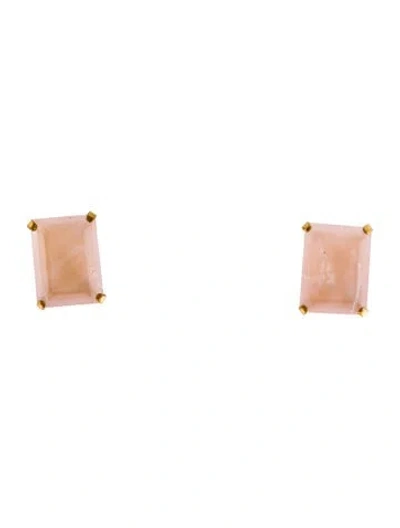 Pre-owned Bounkit Resin Clip-on Earrings In Pink