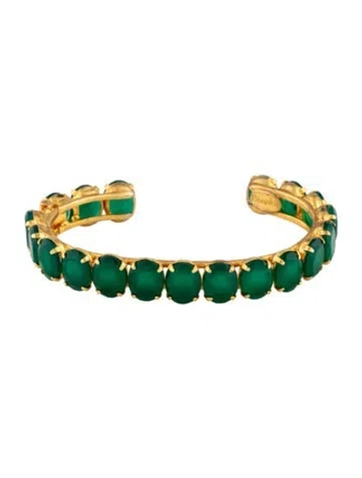 Pre-owned Bounkit Stone Cuff Bracelet, 6.5" In Multicolor