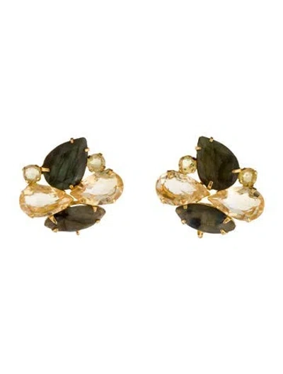 Pre-owned Bounkit Stud Earrings In Multicolor
