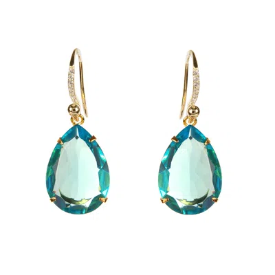 Bounkit Women's Annamaria Earrings Blue Quartz