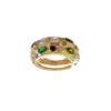 Bounkit Women's Black / Gold Fortuna Ring Black