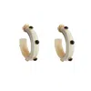 Bounkit Women's Black / White Eliza Hoops Black Onyx