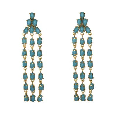 Bounkit Women's Blue Ava Earrings Turquoise