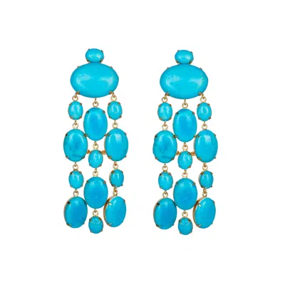 Bounkit Women's Blue Marysol Earrings Turquoise Pierced