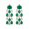Bounkit Women's Green / Gold Mercedes Earrings Green Onyx Pierced