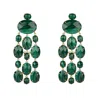 Bounkit Women's Green Marysol Earrings Malachite Clip On
