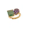 Bounkit Women's Green / Pink / Purple Pauline Ring