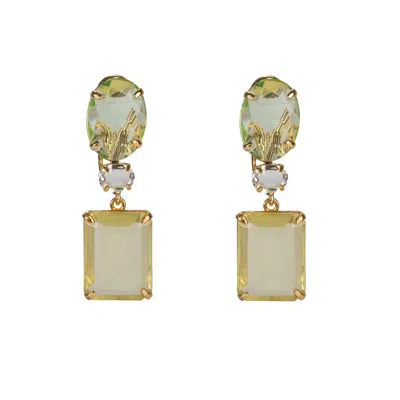 Bounkit Women's Green Sylva Earrings Pierced In Neutral