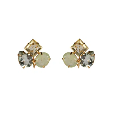Bounkit Women's Green Sylva Studs Pierced