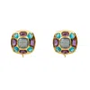 Bounkit Women's Grey / Blue / Pink Dominique Studs Pierced