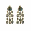 Bounkit Women's Grey Marysol Earrings Labradorite Clip On