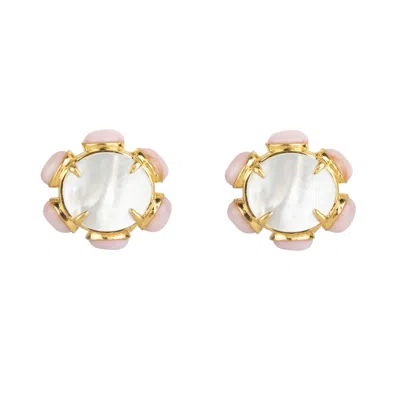 Bounkit Women's Harriet Studs Pink Opal