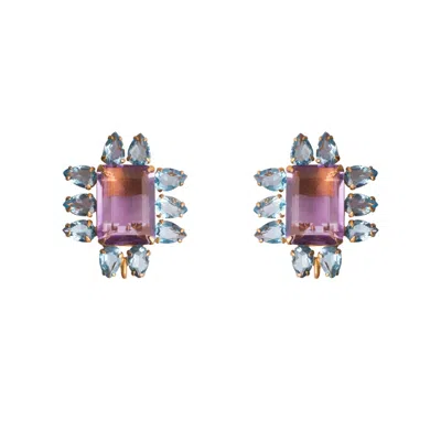 Bounkit Women's Lucille Studs In Purple