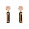 Bounkit Women's Pink / Brown Chicago Earrings Push Back In Multi