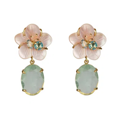 Bounkit Women's Pink / Purple / Green Matilda Earrings Pierced