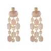 Bounkit Women's Pink / Purple Marysol Earrings Rose Quartz Clip On
