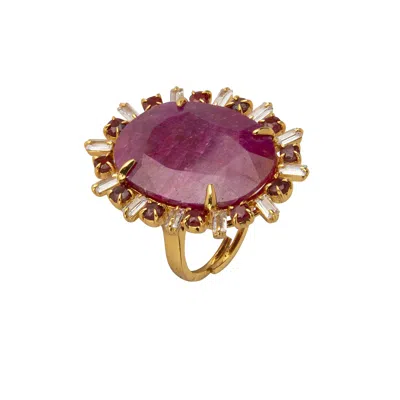 Bounkit Women's Red Miranda Ring Ruby