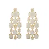 Bounkit Women's White Marysol Earrings Moonstone Clip On