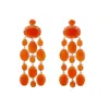 Bounkit Women's Yellow / Orange Marysol Earrings Carnelian Clip On