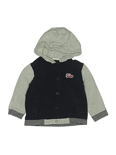 Pre-owned Bout'chou Babies' Zip Up Hoodie In Gray