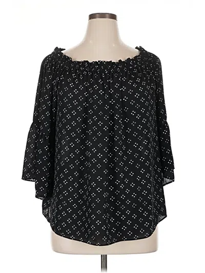 Pre-owned Boutique 3/4 Sleeve Blouse In Black