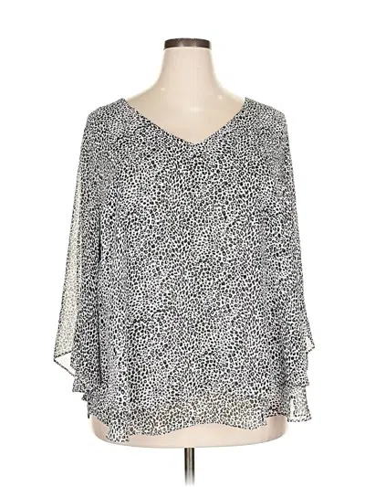 Pre-owned Boutique 3/4 Sleeve Blouse In Silver