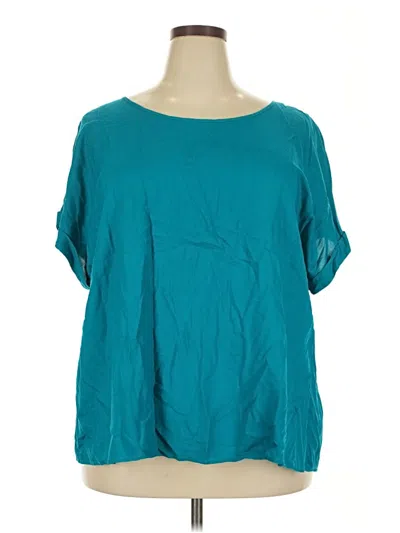 Pre-owned Boutique 3/4 Sleeve T-shirt In Blue